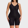 SHECURVE Easyslide Cooling Seamless Zip-Up Faja Shapewear Tummy Control Butt Lift Full Body Shaper with Breathable Mesh Adjustable Straps for Women