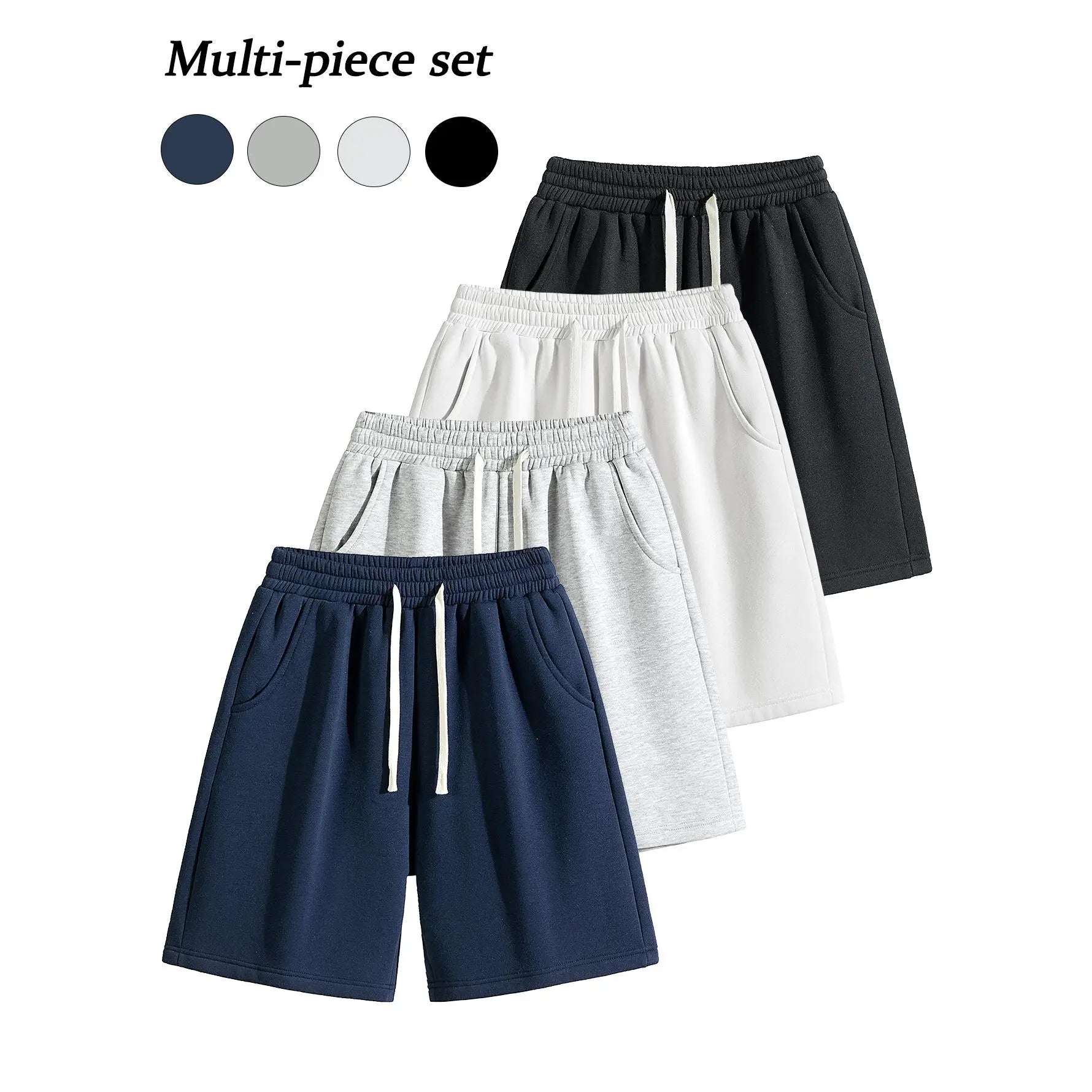 Men's Casual Cotton Shorts Ideal for workouts, jogging,and everyday lounging at home. Soft against the skin withmoisture-wicking properties. Features a high-stretchdrawstring waistband for adjustable fit. Relaxed straight-leg ,summer,ca,Rhines,mens,active - Color: Blue+gray+white+black, Size: XS