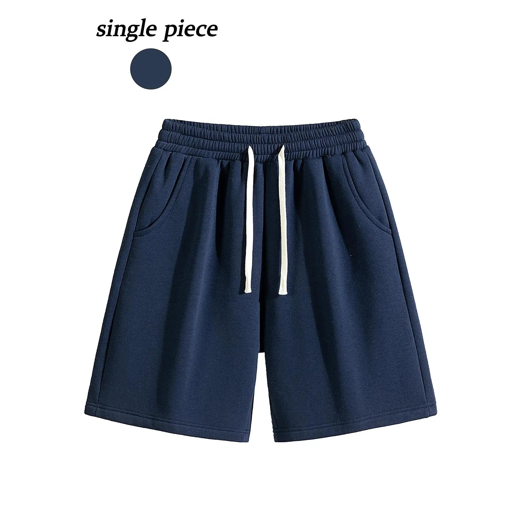 Men's Casual Cotton Shorts Ideal for workouts, jogging,and everyday lounging at home. Soft against the skin withmoisture-wicking properties. Features a high-stretchdrawstring waistband for adjustable fit. Relaxed straight-leg ,summer,ca,Rhines,mens,active - Color: Blue, Size: XS