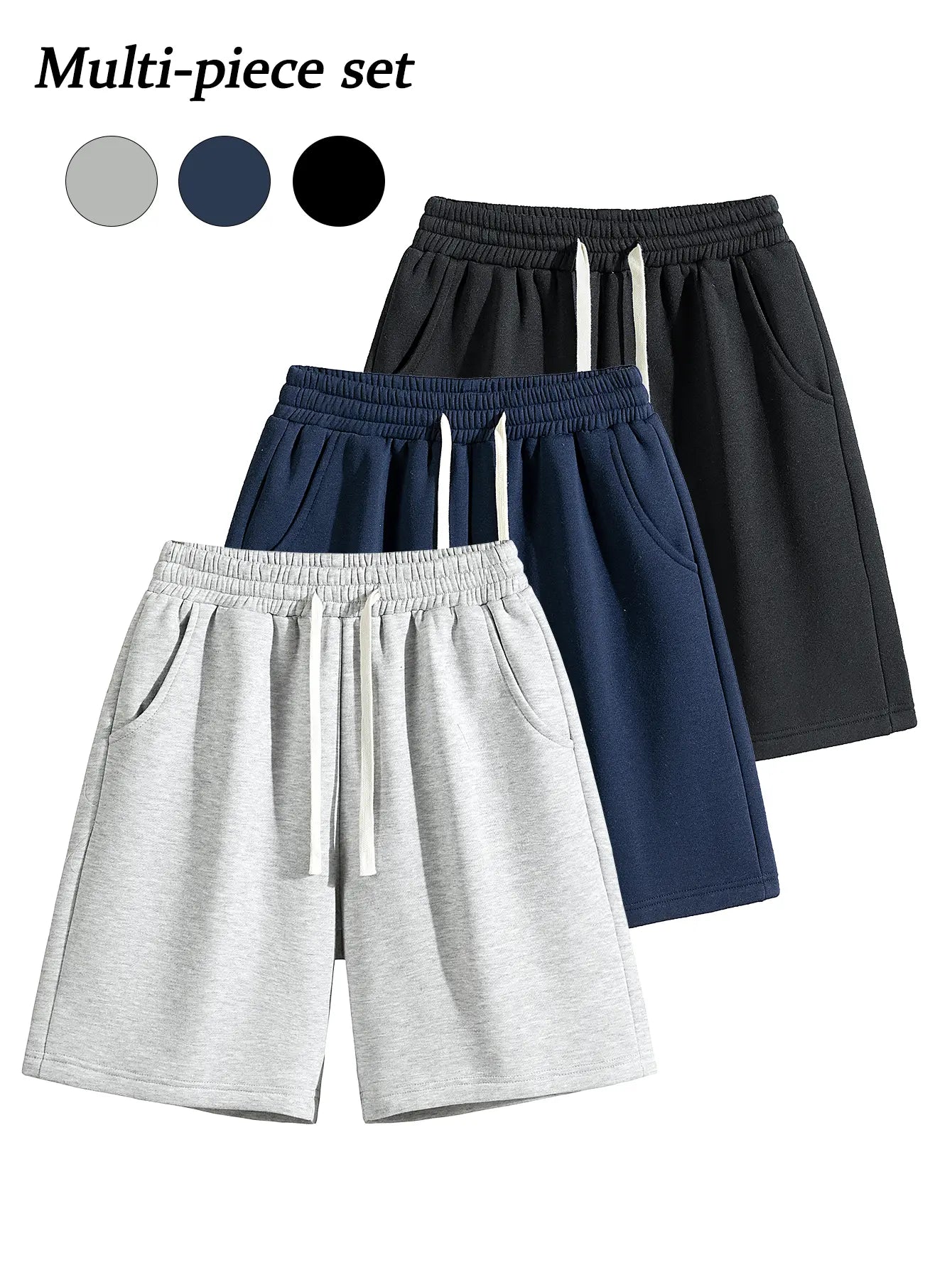 Men's Casual Cotton Shorts Ideal for workouts, jogging,and everyday lounging at home. Soft against the skin withmoisture-wicking properties. Features a high-stretchdrawstring waistband for adjustable fit. Relaxed straight-leg ,summer,ca,Rhines,mens,active