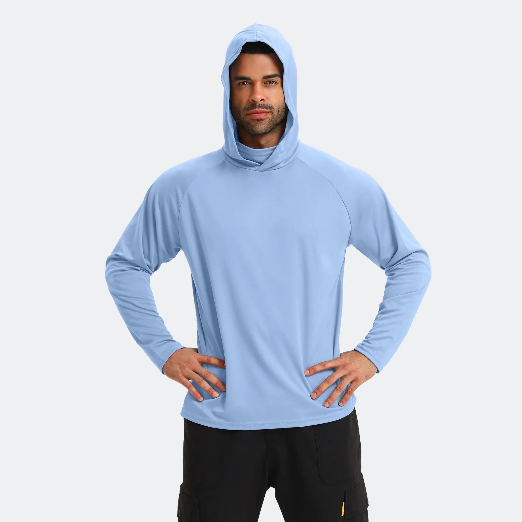 3/6 Pack Men's Casual Hoodie Pullovers Multicolored Long Sleeve Lightweight Sun Protection Soft Breathable Quick Drying Hoodies With Mask Comfort Multi-Occasion Wear Menswear Set Stylish Tops Workwear With Face Mask Summerwins fathers day gift ideas sum