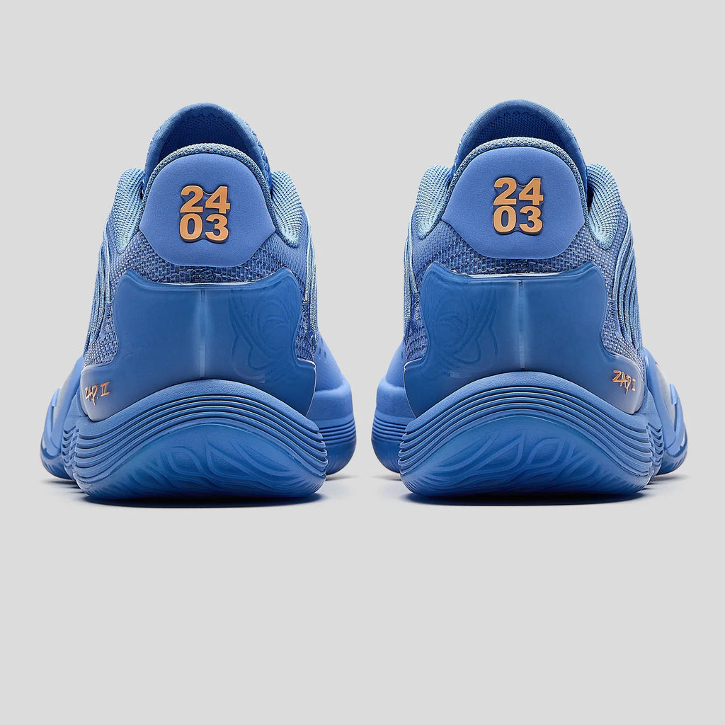 ANTA MEN ZAP 2 Basketball Shoes Cushioning Responsive Anti-slip Blue Sports Shoes