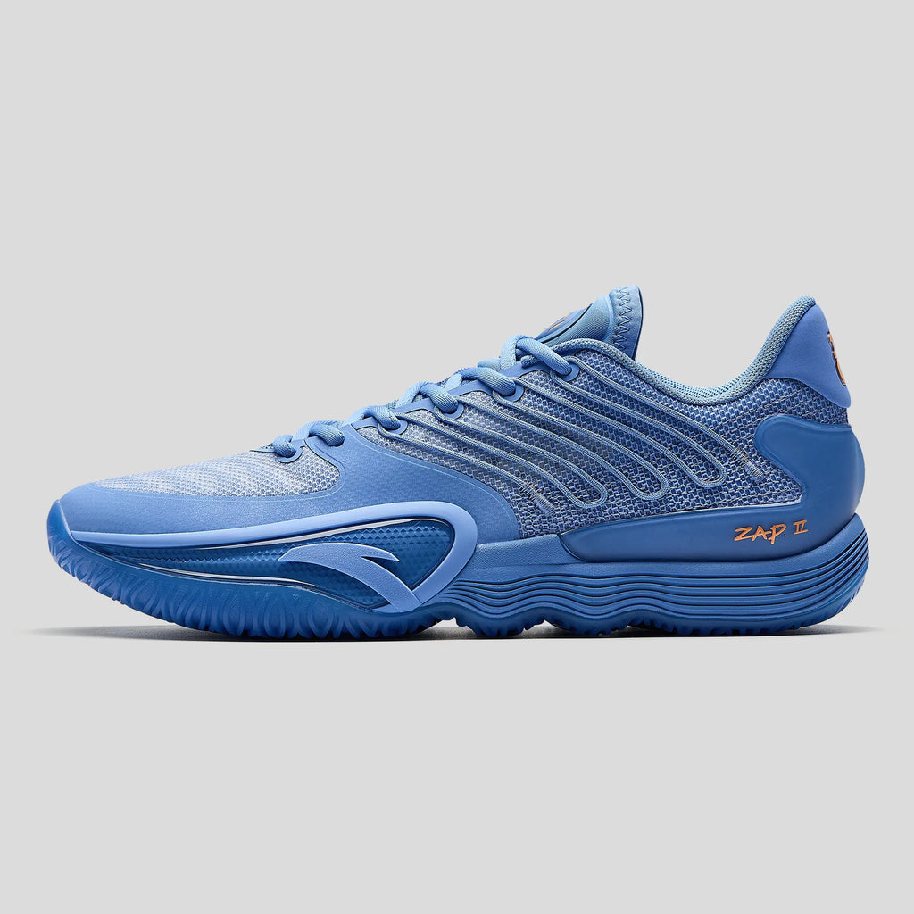 ANTA MEN ZAP 2 Basketball Shoes Cushioning Responsive Anti-slip Blue Sports Shoes