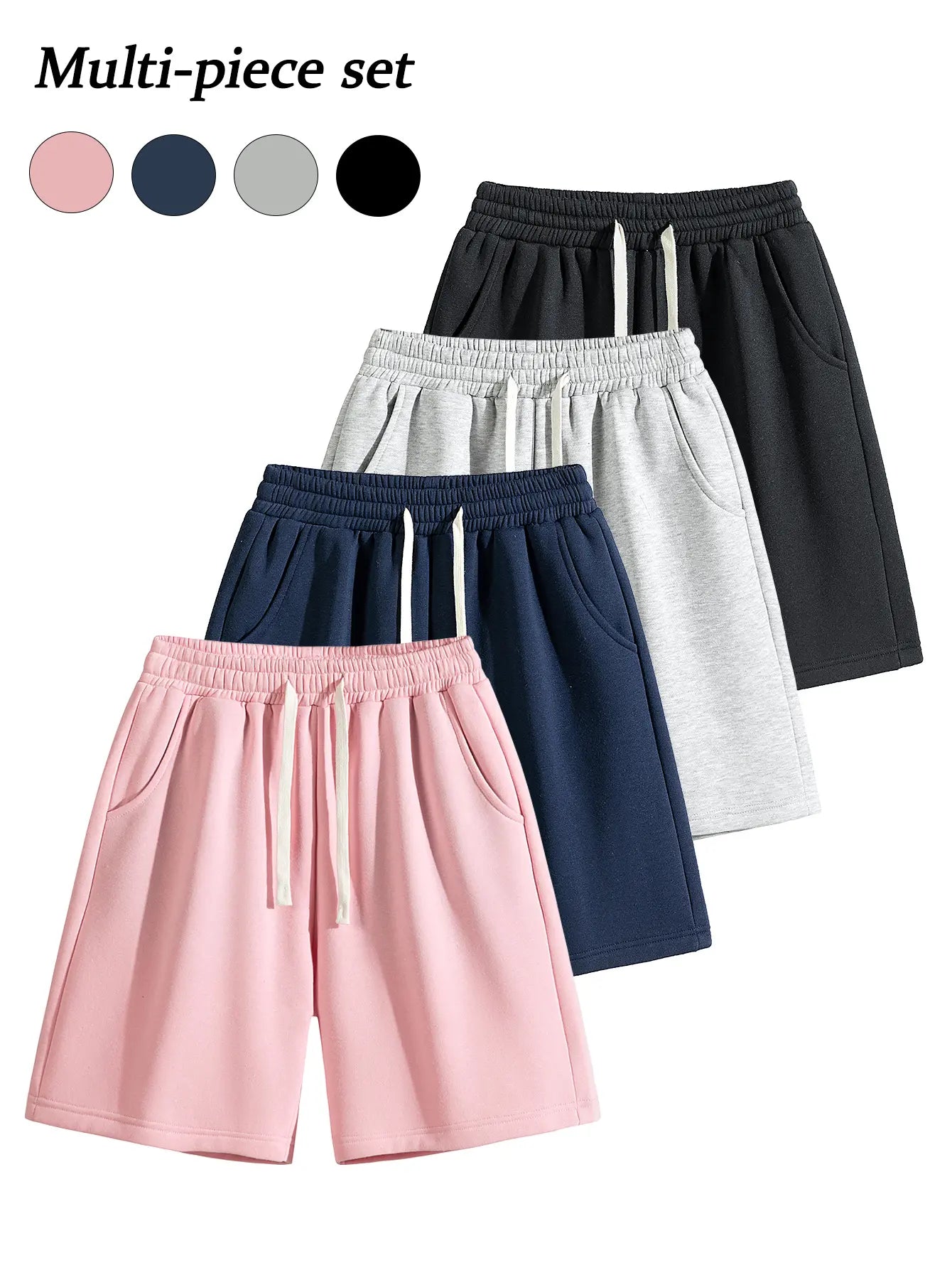 Men's Casual Cotton Shorts Ideal for workouts, jogging,and everyday lounging at home. Soft against the skin withmoisture-wicking properties. Features a high-stretchdrawstring waistband for adjustable fit. Relaxed straight-leg ,summer,ca,Rhines,mens,active