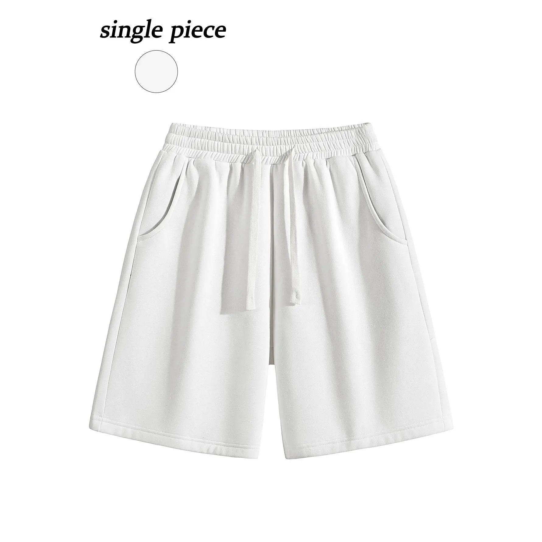 Men's Casual Cotton Shorts Ideal for workouts, jogging,and everyday lounging at home. Soft against the skin withmoisture-wicking properties. Features a high-stretchdrawstring waistband for adjustable fit. Relaxed straight-leg ,summer,ca,Rhines,mens,active - Color: White, Size: XS